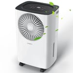 CONOPU Dehumidifier 12L/Day, Automatic Dehumidification, 24h Timer, Continuous Drainage, Room Dehumidifier, Suitable for the Apartment/Basement, Electric Dehumidifier, Against Moisture