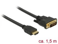 DeLOCK 85653 video cable adapter 1.5 m HDMI Type A (Standard) DVI Blac
