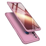 IMEIKONST Case for OPPO A11(A11X) 3 in 1 Design Hard PC Case Premium Slim 360 Degree Full Body Protective Phone Case Shockproof Ultra Thin Cover for OPPO A9 2020 / A5 2020. 3 in 1 Rose Gold AR