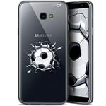 Caseink Coque pour Samsung Galaxy J4 Plus J4+ (6) Gel HD [ Nouvelle Collection - Souple - Antichoc - Imprimé en France] Le Balon de Foot