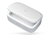 EINOVA Mundus Chargeur sans Fil Charge Rapide et Boîte de Désinfection par UV-C Efficace à 99,99% | 10W | Recharge à Induction pour Écouteurs, Smartphones Apple et Android