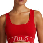 Polo Ralph Lauren BH Scoop Neck Top Röd Small Dam