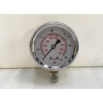 Glycerinmanometer Ø 63 mm RF-hus, 1/4rg nedåt 0+60 Bar/Psi