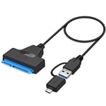 Cable Sata - Limics24 - Usb 3.0 Type Vers Iii Adaptateur Disque Dur Super Speed 5Gbps Type-C Convertisseur Adapter