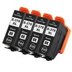 4 Black XL Ink Cartridges for Epson Expression Photo XP-8500 & XP-8600