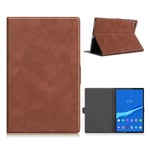 Lenovo Tab M10 FHD Plus durable leather flip case - Brown