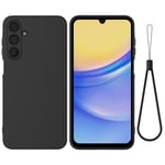 Samsung Galaxy A16 Silikonskal med handrem - Svart