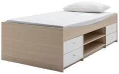 Argos Home Malibu Cabin Bed Frame & Mattress- White Acacia