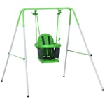 Rootz barngunga - För 6-36 månader - Säkerhetsbygel - Säkerhetsbälte - Högt stöd i ryggen - Metallram - Grön - 122 x 146 x 122 cm