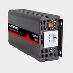 Inverter / växelriktare, ren sinuskurva, 12 V - 230 V, 1000 W