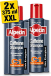 Alpecin Caffeine Natural Hair Shampoo C1 2x 375ml Stronger Thinning Thicker Hair