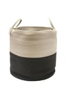 Cotton Rope Woven Collapsible Storage Laundry Basket Medium 35x35x37 cm