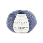 Garn Katia Cotton Merino Tweed blå 50 gram – Blue 508