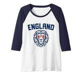 Womens ENGLAND Lion in English Flag Sunglasses. Men, Ladies & Kids Raglan Baseball Tee