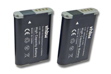 Set de 2 batteries vhbw Li-Ion 1800mAh (3.7V) pour caméra, caméscope Canon Legria Mini X, Vixia Mini X comme NB-12L.