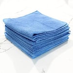 Pegasus Textiles Lot de 10 Chiffons en Microfibre Bleu 40 x 40 cm