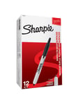 Sharpie Retractable Permanent Markers | Fine Point | Black | 12 Count