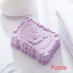 Soap Dish Sponge Rack Storage Case Purple