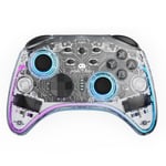 JoyCon Wireless Controller for Nintendo Switch - Transparent LED - 1M cable