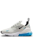 Nike Juniors Air Max 270 Trainers - White/Blue, White/Blue, Size 5 Older
