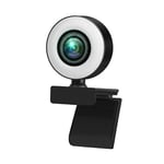 Project Telecom Halo E | 4K UHD | Ultra High Definition Webcam | Ring Light | Video Conference | USB | Compatible with klood App