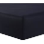 Lakan 150 x 200 cm - Färger: Svart - Bomull: 57 Garn - 4 Elastiska Hörn