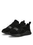 Puma Unisex Kids Wired Run Pure Trainers - Black, Black, Size 12 Younger