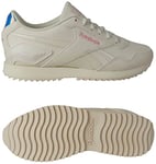 Reebok Men's Royal Glide Ripple Clip 2 Sneakers, Classic White/Pink Glow/Classic White, 4 UK