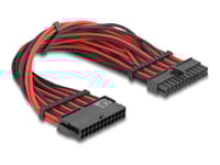 Delock - Förlängningskabel För Ström - 24-Pin Atx (Hane) Till 24-Pin Atx (Hona) - 12 V - 30 Cm - Svart, Röd