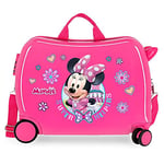 Disney Minnie Super Helpers Ride-on suitcase 2 multi-direction spinner wheels, Rose, 50 cm