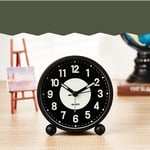 Non~Ticking Glow-in-the-Dark Bedroom Clock Battery Silent Bedside Alarm Clock UK
