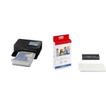 Canon SELPHY CP1500 Colour Portable Photo Printer - Print long-lasting photos with this easy to use, fast and compact wireless printer & KP-36IP SELPHY Colour Inkjet Cartridge and Papers CO04703