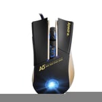 Apedra iMICE A5 High Precision Gaming Mouse LED lumière respiratoire à quatre couleurs USB 7 Boutons 3200 DPI Wired Optical Gaming Mouse pour ordinateur PC portable (noir)