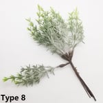 6pcs/bundle Artificial Flowers Simulation Plants Faux Grass Type 8