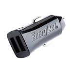 Energizer - Chargeur Voiture 12 W - 2 Ports USB-A - Chargeur Allume-Cigare - Design Fin et Compact - Noir D12