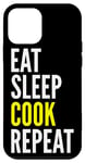 Coque pour iPhone 12 mini Eat Sleep Cook Repeat - Chef Funny