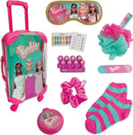 Sinco Creations Barbie Sleepover Set With Trolley Carry Case & Barbie Accessories | Imagination Play | Role Play Kids Toys | Pretend Play | Ages 3 and Up