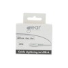 GEAR Gear Synkkabel Lightning to USB-A 3m Hvit MFI Rund kabel 665032