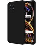 Tumundosmartphone Coque Silicone Liquide Ultra Douce pour Realme 8i Couleur - Noire