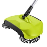 Garneck Push Sweeper Floor Carpet Sweeper Manual Sweeper Cleaner 360° Rotating Floor Cleaning Mop for Home (Green)