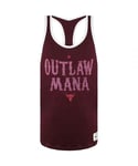 Under Armour x Project Rock Outlaw Mana Mens Burgundy Tank Top Cotton - Size X-Large
