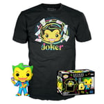 Funko Pop! & Tee: DC - Joker - (BKLT) - Extra Large - (XL) - DC Comics - T-Shirt - Clothes With Collectable Vinyl Figure - Gift Idea - Toys and Short Sleeve Top for Adults Unisex Men and Women