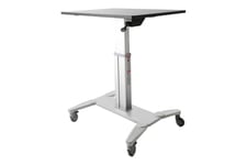 StarTech.com Mobile Standing Desk, Portable Sit Stand Ergonomic Height Adjustable Cart on Wheels, Rolling Computer/Laptop Workstation Table w/ Locking One-Touch Lift for Teachers/Student - Mobile Computer Table (STSCART) stativ - for bærbar PC / tastatur/