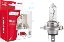 Amio Halogenlampa H4 12V 60/55W Lumitec Silver +100% Duo Box