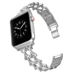 Apple Watch Series 5 44mm rhinestone stainless steel watch band - Silver