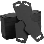 250 st Halsband Displaykort Armband Korthållare Tomt Kraftpapper Hängande smyckeetiketter (svart) - Perfet