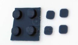 New 3DS XL Rubber Replacement Screw and Feet Covers - Blue - UK Dispatch