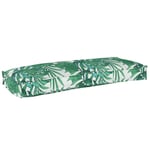 Pallkuddar för Bänk 2-pack Bladmönster 100x40x8 cm Oxford Tyg