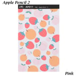 Apple Pencil Stickers Painted Sticker Touch Stylus Pen Pink 2