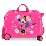 Disney Love Minnie Pink Kids Rolling Suitcase 50x38x20 cm Rigid ABS Combination lock 34 Litre 2.3 Kg 4 Wheels Hand Luggage